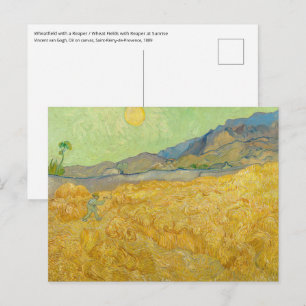 Vincent van Gogh - Weizenfeld mit einem Schnitter Postkarte