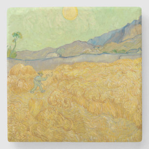 Vincent van Gogh - Weizenfeld mit einem Schnitter Steinuntersetzer