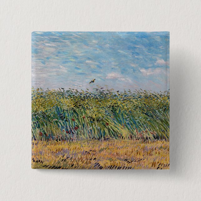 Vincent van Gogh - Weizenfeld mit einer Lerche Button (Vorderseite)
