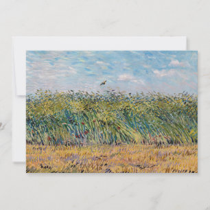 Vincent van Gogh - Weizenfeld mit einer Lerche Dankeskarte