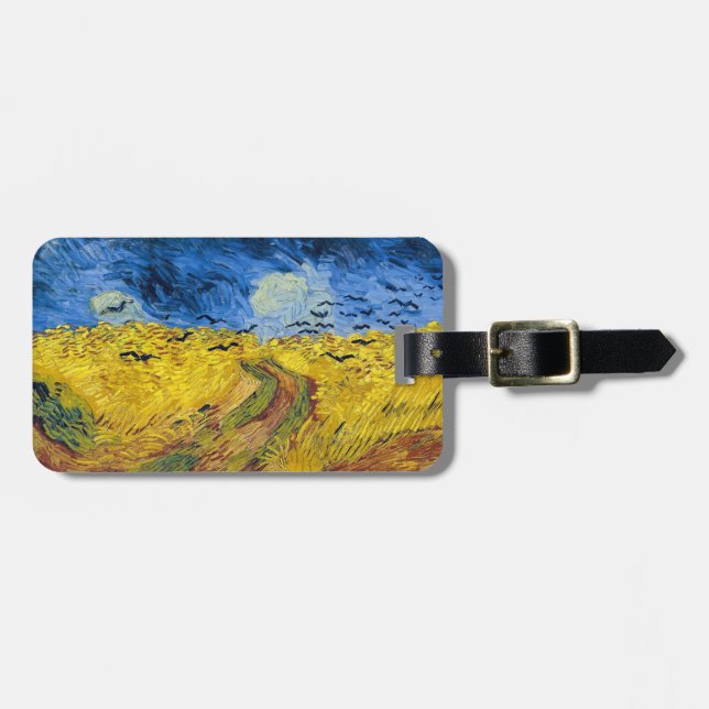 Vincent van Gogh - Weizenfeld mit Krähen Gepäckanhänger (Vorderseite horizontal)