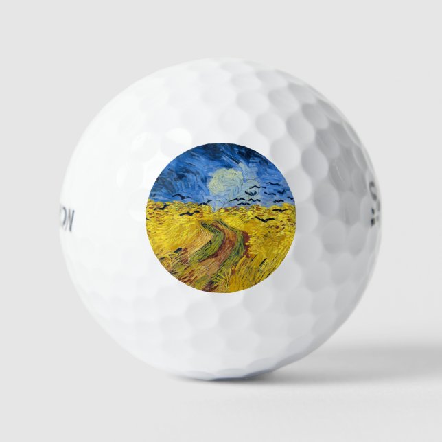 Vincent van Gogh - Weizenfeld mit Krähen Golfball (Vorderseite)