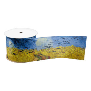 Vincent van Gogh - Weizenfeld mit Krähen Satinband