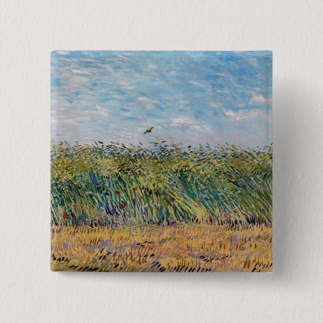 Vincent van Gogh - Weizenfeld mit Lark Button (Vorderseite)