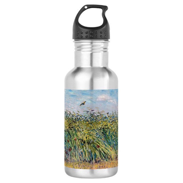 Vincent van Gogh - Weizenfeld mit Lark Edelstahlflasche (Vorderseite)