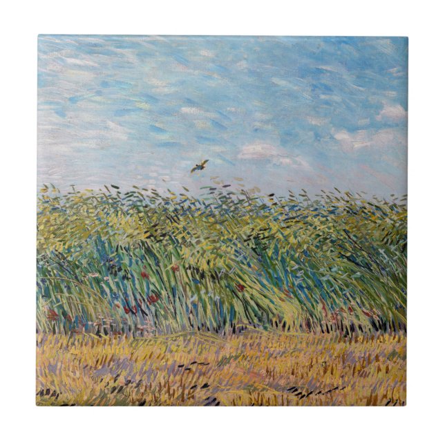 Vincent van Gogh - Weizenfeld mit Lark Fliese (Vorderseite)