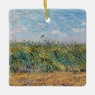 Vincent van Gogh - Weizenfeld mit Lark Keramikornament