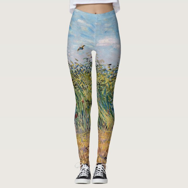 Vincent van Gogh - Weizenfeld mit Lark Leggings (Vorderseite)