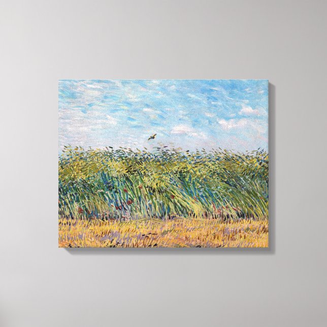 Vincent van Gogh - Weizenfeld mit Lark Leinwanddruck (Vorderseite)