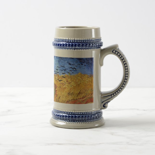 Vincent Van Gogh - Weizenfeld mit schwarzen Krähen Bierglas (Rechts)