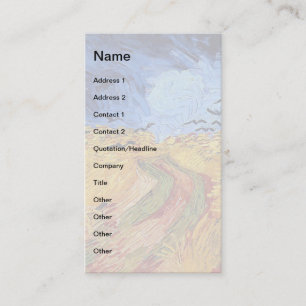 Vincent Van Gogh - Weizenfeld mit schwarzen Krähen Visitenkarte