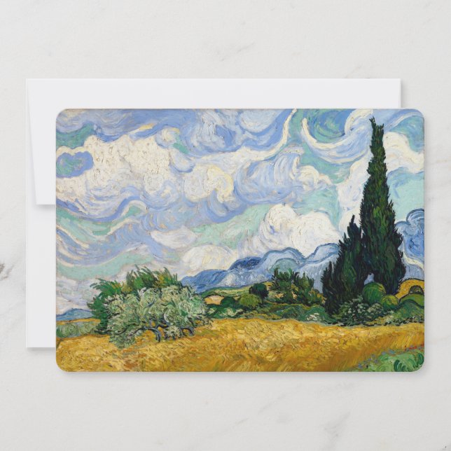 Vincent Van Gogh Weizenfeld mit Zypressen (Vorderseite)