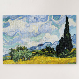 Vincent Van Gogh Weizenfeld mit Zypressen (1889) Puzzle