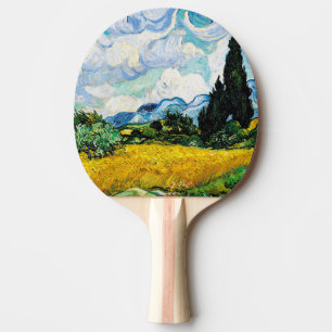 Vincent Van Gogh Weizenfeld mit Zypressen (1889) Tischtennis Schläger