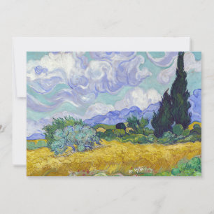 Vincent Van Gogh - Weizenfeld mit Zypressen Einladung