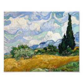 Vincent Van Gogh Weizenfeld mit Zypressen Fotodruck