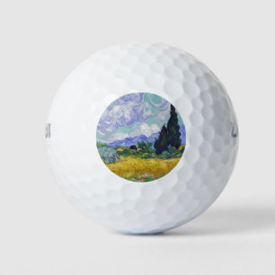 Vincent Van Gogh - Weizenfeld mit Zypressen Golfball