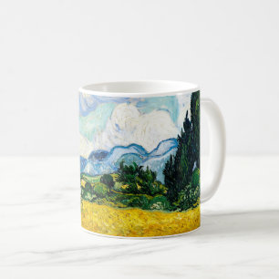 Vincent Van Gogh Weizenfeld mit Zypressen Kaffeetasse