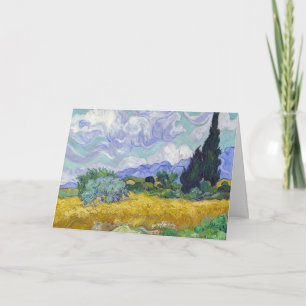 Vincent Van Gogh - Weizenfeld mit Zypressen Karte