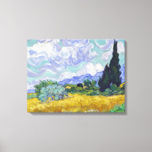 Vincent Van Gogh - Weizenfeld mit Zypressen Leinwanddruck
