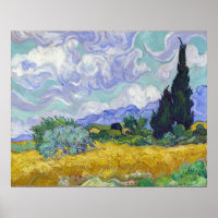 Vincent Van Gogh - Weizenfeld mit Zypressen