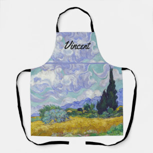 Vincent Van Gogh - Weizenfeld mit Zypressen Schürze