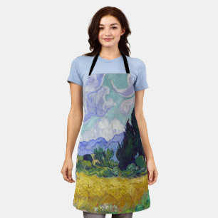 Vincent Van Gogh - Weizenfeld mit Zypressen Schürze