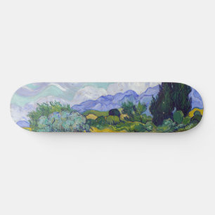 Vincent Van Gogh - Weizenfeld mit Zypressen Skateboard