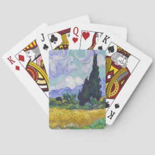 Vincent Van Gogh - Weizenfeld mit Zypressen Spielkarten
