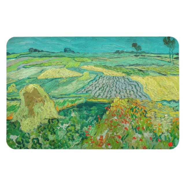 Vincent van Gogh - Weizenfelder bei Auvers Magnet (Horizontal)