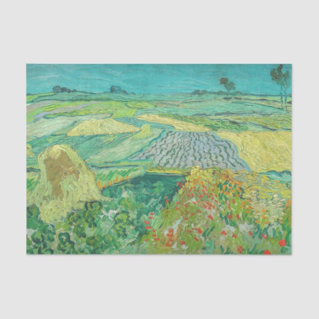 Vincent van Gogh - Weizenfelder bei Auvers Seidenpapier (Vorderseite)