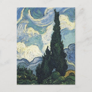 Vincent van Gogh Weizenfelder mit Zypressen Postkarte