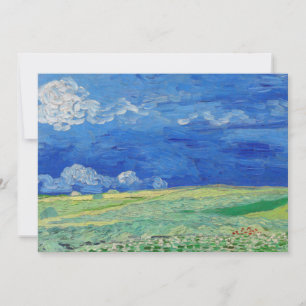 Vincent van Gogh - Weizenfelder unter Gewitterwolk Einladung