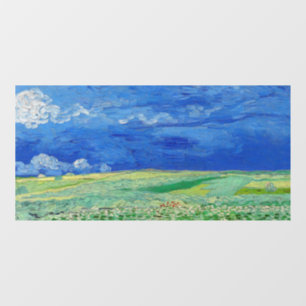 Vincent van Gogh - Weizenfelder unter Gewitterwolk Fensteraufkleber