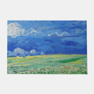 Vincent van Gogh - Weizenfelder unter Gewitterwolk Fußmatte