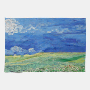 Vincent van Gogh - Weizenfelder unter Gewitterwolk Geschirrtuch