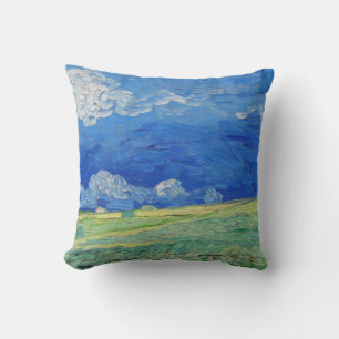 Vincent van Gogh - Weizenfelder unter Gewitterwolk Kissen