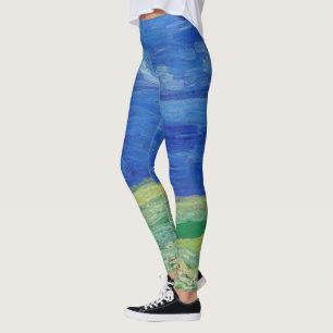 Vincent van Gogh - Weizenfelder unter Gewitterwolk Leggings