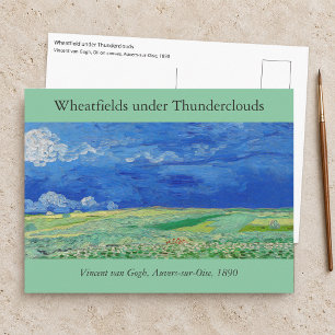 Vincent van Gogh - Weizenfelder unter Gewitterwolk Postkarte