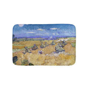 Vincent van Gogh - Weizenstapel mit Schnittern Badematte