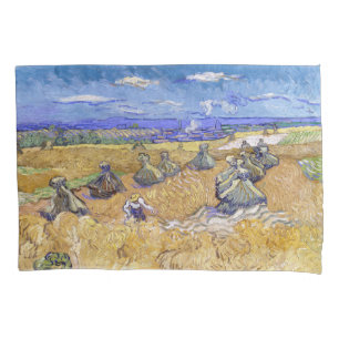 Vincent van Gogh - Weizenstapel mit Schnittern Kissenbezug
