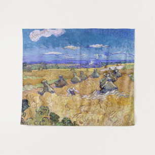 Vincent van Gogh - Weizenstapel mit Schnittern Wandteppich