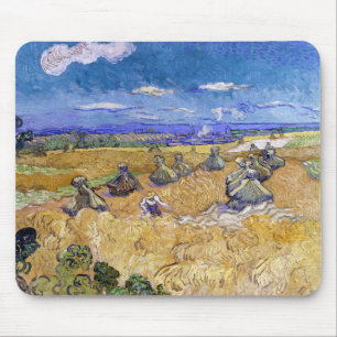 Vincent van Gogh - Weizenstapel mit Sensenmännern Mousepad