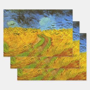 Vincent van Gogh Wheat Field mit Crows Geschenkpapier Set