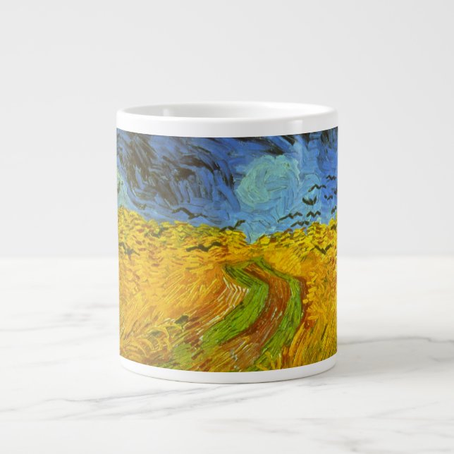Vincent van Gogh Wheat Field mit Crows Jumbo-Tasse (Vorderseite)