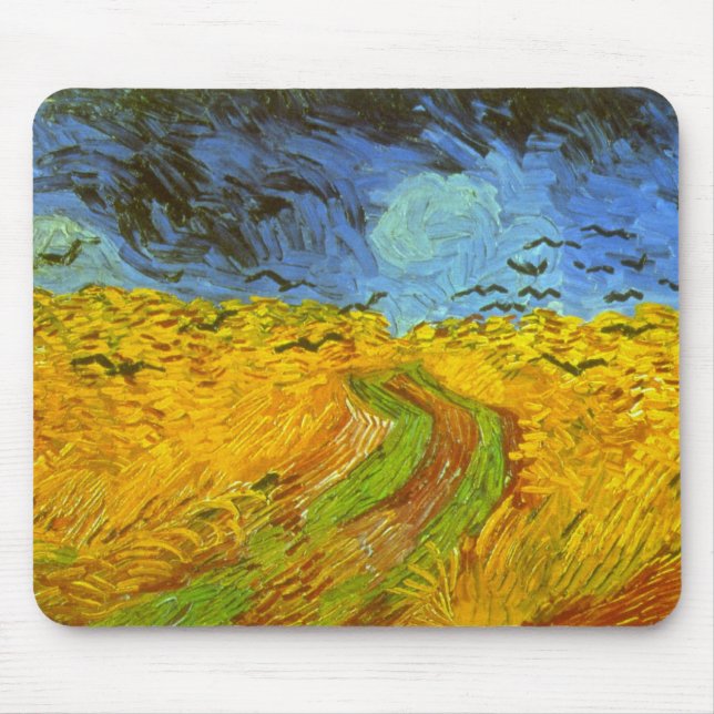 Vincent van Gogh Wheat Field mit Crows Mousepad (Vorne)