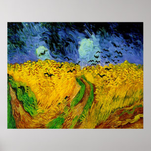 Vincent Van Gogh Wheat Field mit Crows Poster