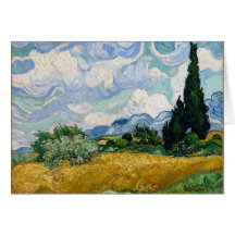 Vincent Van Gogh Wheat Field mit Cypressen Art