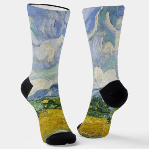Vincent Van Gogh Wheat Field mit Cypressen Art Socken