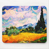 Vincent Van Gogh Wheat Field mit Cypressen